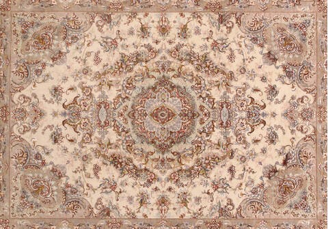 Tabriz White Hand Knotted 411 X 69  Area Rug 400-74439 Image 5