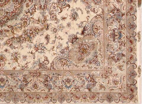 Tabriz White Hand Knotted 411 X 69  Area Rug 400-74439 Image 6