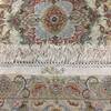 Tabriz White Hand Knotted 411 X 69  Area Rug 400-74439 Thumb 2