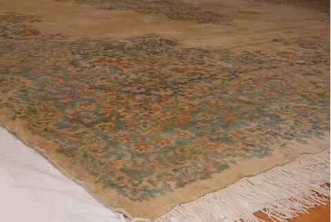 Kerman Yellow Hand Knotted 118 X 189  Area Rug 400-74442 Image 2