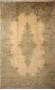 Kerman Yellow Hand Knotted 118 X 189  Area Rug 400-74442 Thumb 0