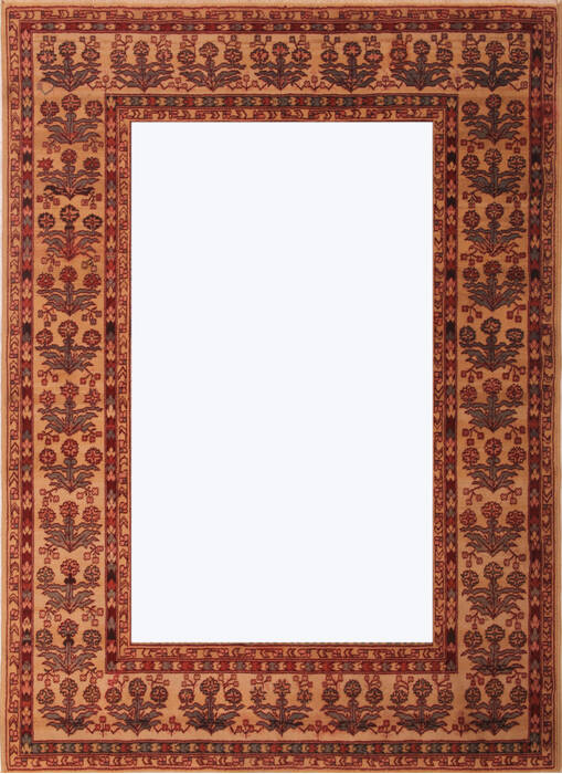 Hereke Red Hand Knotted 47 X 65  Area Rug 400-74445 Image 4