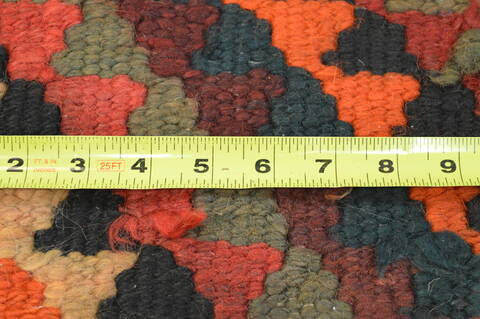 Kilim Multicolor Runner Flat Woven 411 X 103  Area Rug 100-74651 Image 6