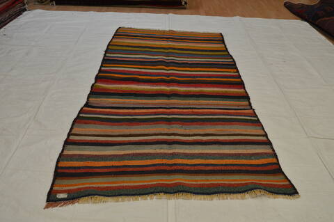 Kilim Multicolor Runner Flat Woven 42 X 91  Area Rug 100-74652 Image 3
