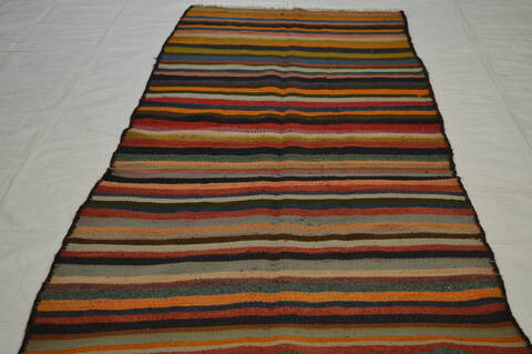 Kilim Multicolor Runner Flat Woven 42 X 91  Area Rug 100-74652 Image 5