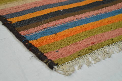 Kilim Multicolor Runner Flat Woven 42 X 91  Area Rug 100-74652 Image 6