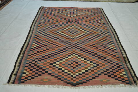 Kilim Purple Flat Woven 51 X 93  Area Rug 100-74658 Image 5