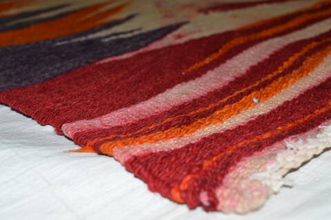 Kilim Red Runner Flat Woven 49 X 110  Area Rug 100-74676 Image 5