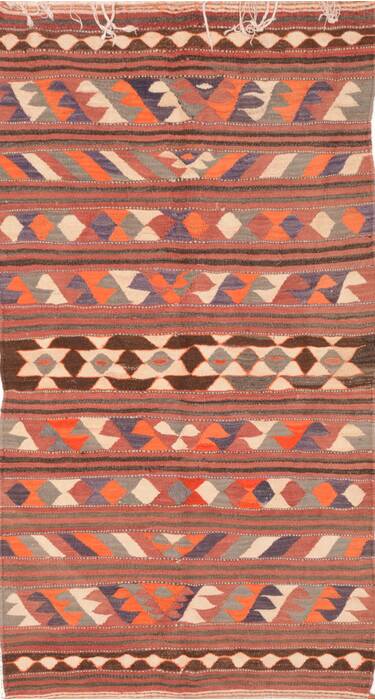 Kilim Purple Flat Woven 45 X 82  Area Rug 100-74678 Image 0