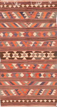 Kilim Purple Flat Woven 4'5" X 8'2"  Area Rug 100-74678