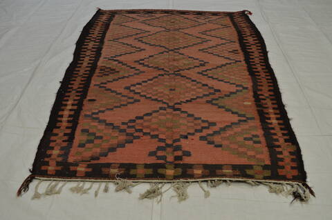 Kilim Purple Runner Flat Woven 49 X 112  Area Rug 100-74681 Image 4