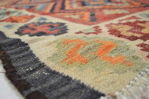 Kilim Multicolor Runner Flat Woven 41 X 106  Area Rug 100-74683 Image 7