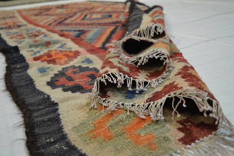 Kilim Multicolor Runner Flat Woven 41 X 106  Area Rug 100-74683 Image 8