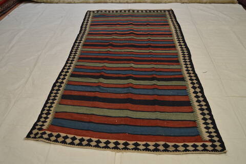 Kilim Green Runner Flat Woven 44 X 99  Area Rug 100-74685 Image 6