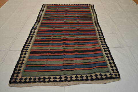 Kilim Green Runner Flat Woven 44 X 99  Area Rug 100-74685 Image 7