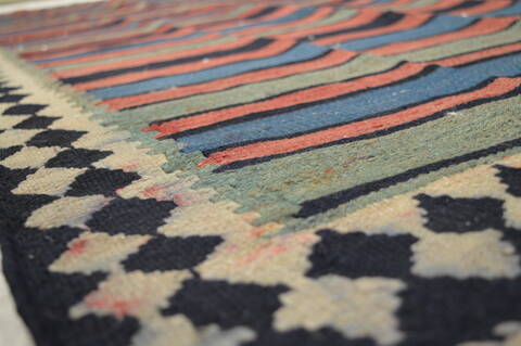 Kilim Green Runner Flat Woven 44 X 99  Area Rug 100-74685 Image 8