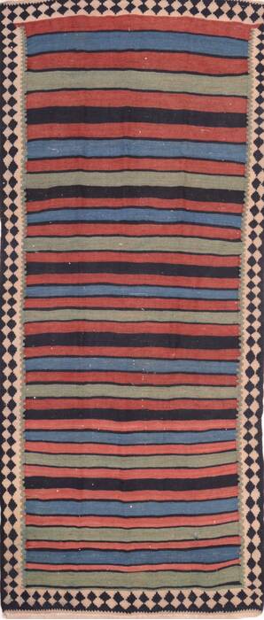 Kilim Green Runner Flat Woven 44 X 99  Area Rug 100-74685 Image 0