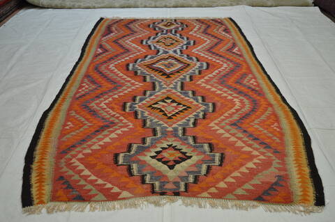 Kilim Purple Flat Woven 51 X 94  Area Rug 100-74697 Image 6