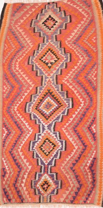 Kilim Purple Flat Woven 51 X 94  Area Rug 100-74697 Image 0