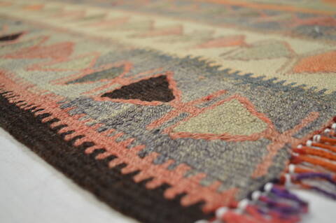 Kilim Purple Flat Woven 411 X 84  Area Rug 100-74700 Image 7