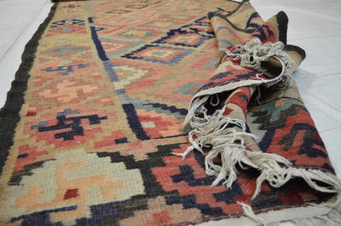 Kilim Multicolor Runner Flat Woven 48 X 143  Area Rug 100-74701 Image 1