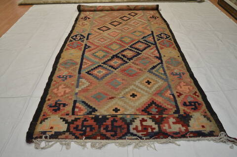 Kilim Multicolor Runner Flat Woven 48 X 143  Area Rug 100-74701 Image 5