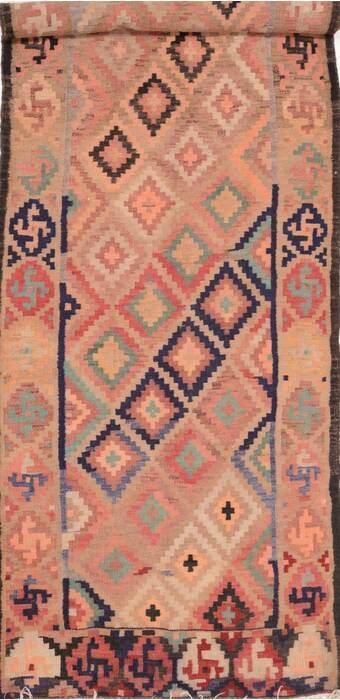 Kilim Multicolor Runner Flat Woven 48 X 143  Area Rug 100-74701 Image 0