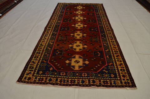 Mussel Red Runner Hand Knotted 46 X 89  Area Rug 100-74721 Image 5