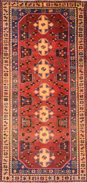 Mussel Red Runner Hand Knotted 46 X 89  Area Rug 100-74721 Image 0
