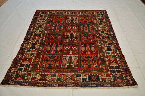 Bakhtiar Red Hand Knotted 50 X 67  Area Rug 100-74742 Image 2