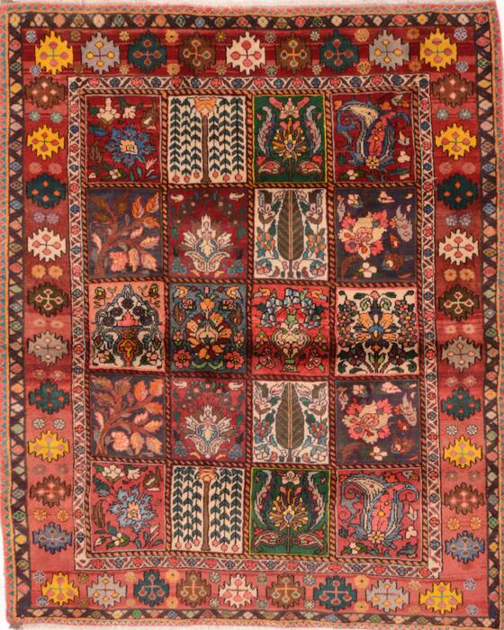 Bakhtiar Multicolor Hand Knotted 410 X 511  Area Rug 100-74772 Image 0