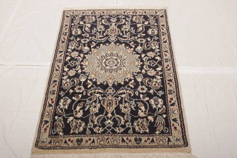 Nain Blue Hand Knotted 29 X 43  Area Rug 100-74801 Image 2