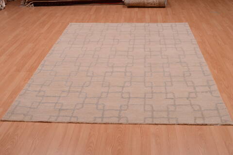 Modern White Hand Knotted 60 X 86  Area Rug 100-74831 Image 5