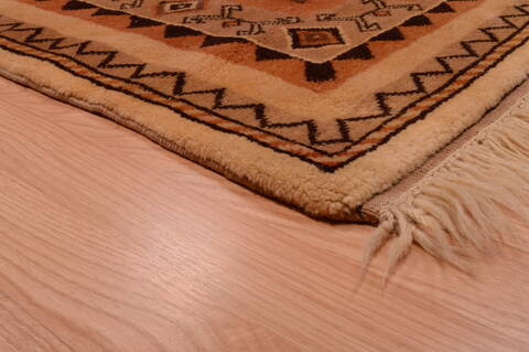 Shiraz Brown Square Hand Knotted 68 X 710  Area Rug 100-74854 Image 4