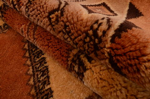 Shiraz Brown Square Hand Knotted 68 X 710  Area Rug 100-74854 Image 5