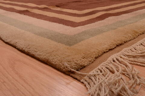 Shiraz Brown Square Hand Knotted 68 X 76  Area Rug 100-74856 Image 1