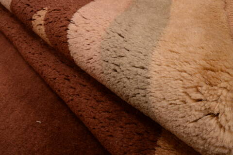 Shiraz Brown Square Hand Knotted 68 X 76  Area Rug 100-74856 Image 2