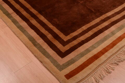 Shiraz Brown Square Hand Knotted 68 X 76  Area Rug 100-74856 Image 7