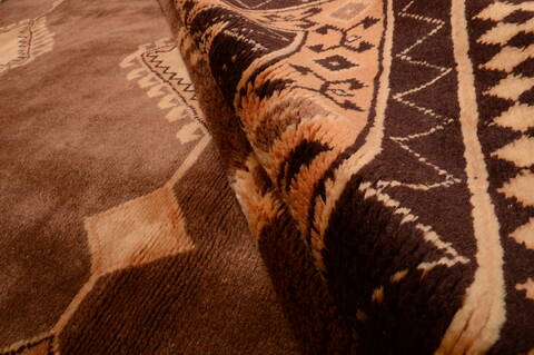 Shiraz Brown Hand Knotted 83 X 90  Area Rug 100-74858 Image 11