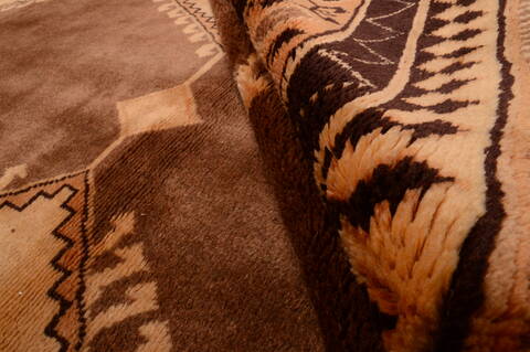 Shiraz Brown Hand Knotted 83 X 90  Area Rug 100-74858 Image 1