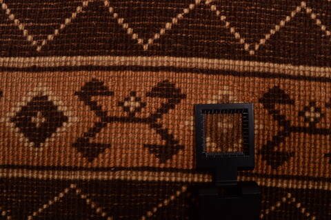 Shiraz Brown Hand Knotted 83 X 90  Area Rug 100-74858 Image 2