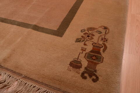 Mid-century Green Hand Knotted 77 X 99  Area Rug 100-74859 Image 10