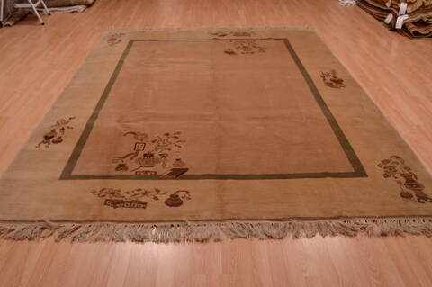 Mid-century Green Hand Knotted 77 X 99  Area Rug 100-74859 Image 7