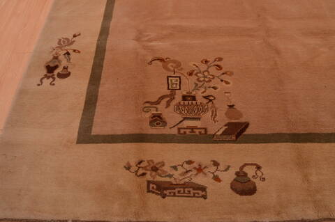 Mid-century Green Hand Knotted 77 X 99  Area Rug 100-74859 Image 8
