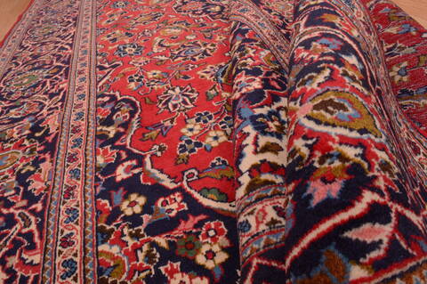 Kashan Red Hand Knotted 67 X 111  Area Rug 100-74866 Image 10
