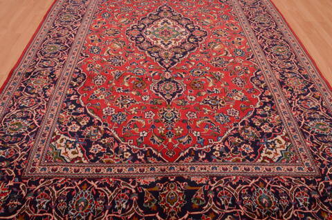 Kashan Red Hand Knotted 67 X 111  Area Rug 100-74866 Image 7