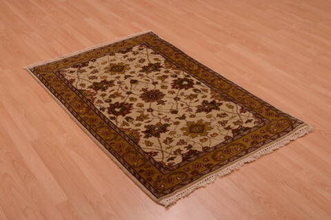 Jaipur Beige Hand Knotted 30 X 50  Area Rug 100-74900 Image 4