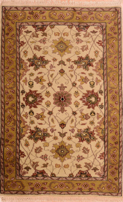 Jaipur Beige Hand Knotted 30 X 50  Area Rug 100-74900 Image 0