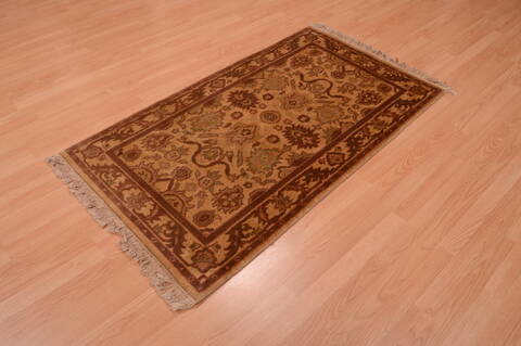 Jaipur Beige Hand Knotted 30 X 52  Area Rug 100-74906 Image 8