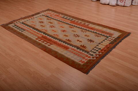 Kilim Brown Hand Knotted 43 X 610  Area Rug 100-75127 Image 4